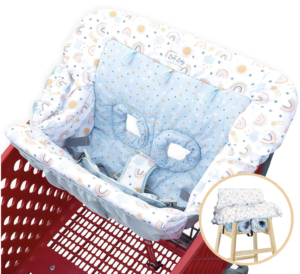 Shopping Cart High Chair Cover for Infant Babies - 2-in-1 Cart Cover